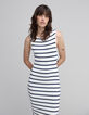 Women's sleeveless long sailor dress-2