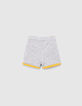 Baby boys’ yellow/grey reversible Bermuda shorts-5
