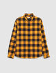 Men’s yellow checked motif REGULAR shirt-6