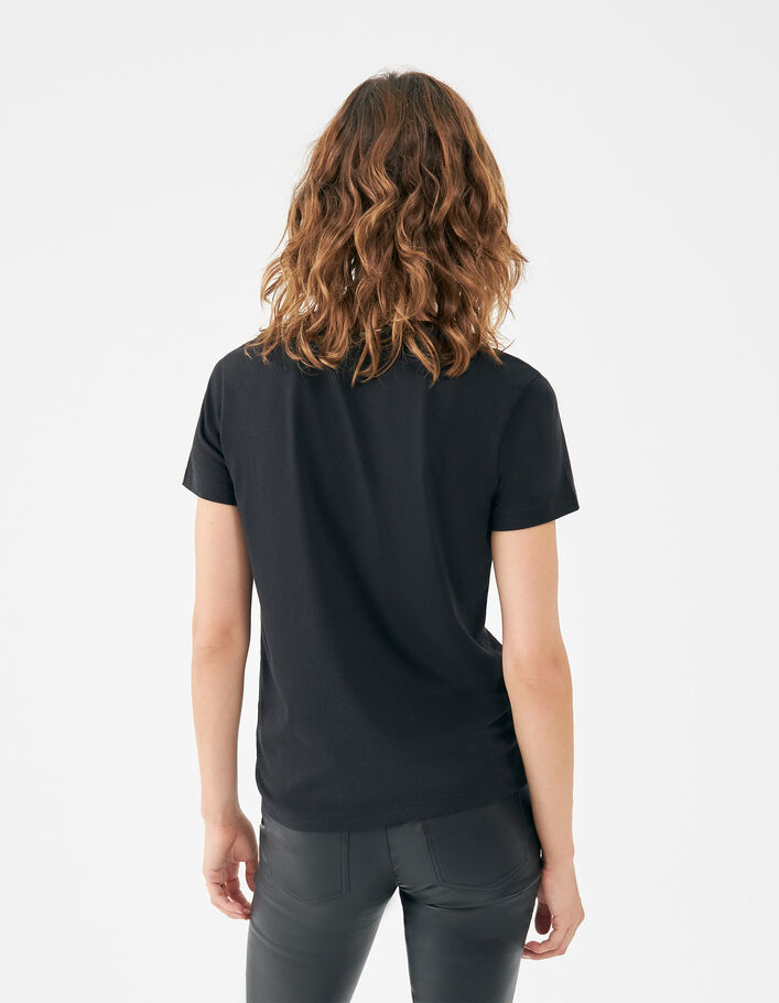 Camisetas, tops Mujer  IKKS Camiseta negra manga larga canalé