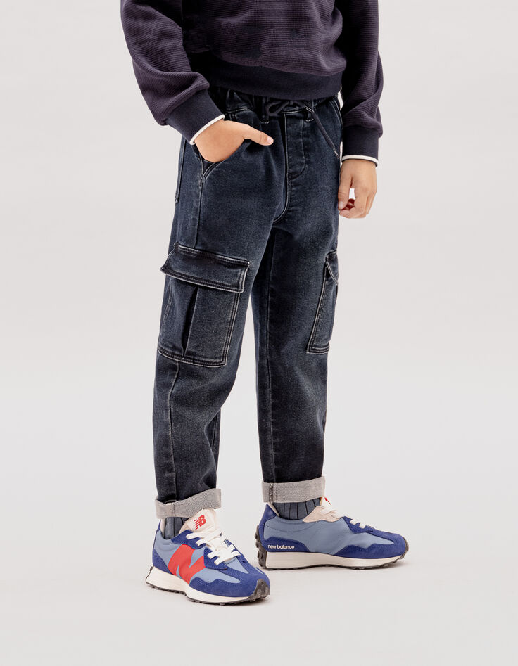 JOGGER blauwe loose fit jeans voor jongens-2