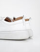 Men’s white leather trainers-5