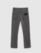 Boy’s grey SLIM jeans with badge and jacron lightning-4