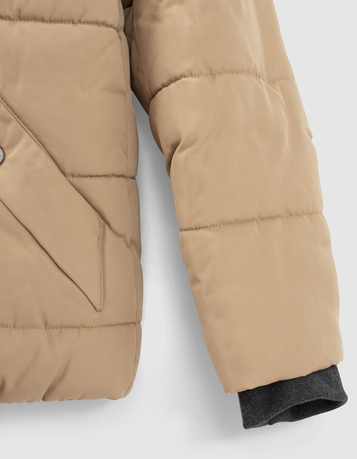 Boys' caramel and grey padded jacket-4