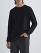 Men’s black knit Pure Edition sweater, gradual gold lurex-1