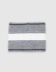 Boys’ grey slogan jacquard knit snood-3
