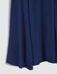 Langes Kleid in Marineblau für Damen-3