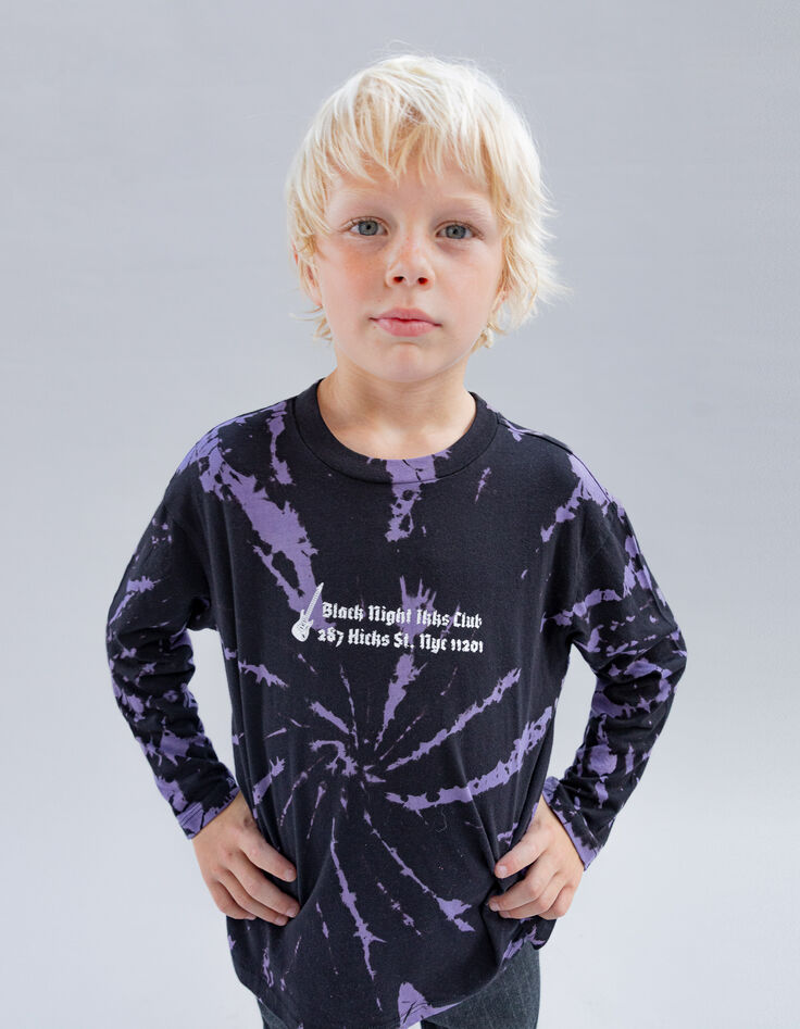 Boys’ violet all-over tie-dye- T-shirt-1