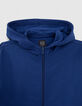 Blaue Jungensweatjacke mit Kapuze-3