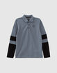 Boys’ storm mixed-fabric polo shirt with 2-tone sleeves-1