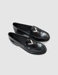 Mocassins noirs cuir glacé Ligne 111 Femme-6