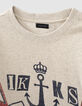 Boys’ ecru XL anchor and lettering image sweatshirt-2