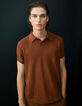 Pure Edition – Men’s amber openwork knit polo shirt-6