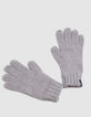 Boys' grey recycled knit gloves-5