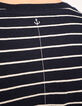 Men’s white-striped navy linen blend T-shirt with anchor-5