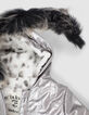 Baby girls’ silver rubber leopard faux-fur lined parka,-10