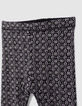 Baby girls’ rock print/black reversible leggings-3