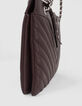 Women’s garnet leather 1440 Reporter clutch bag-5