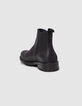 Botas chelsea cuero nobuck negro con muescas Homme-3