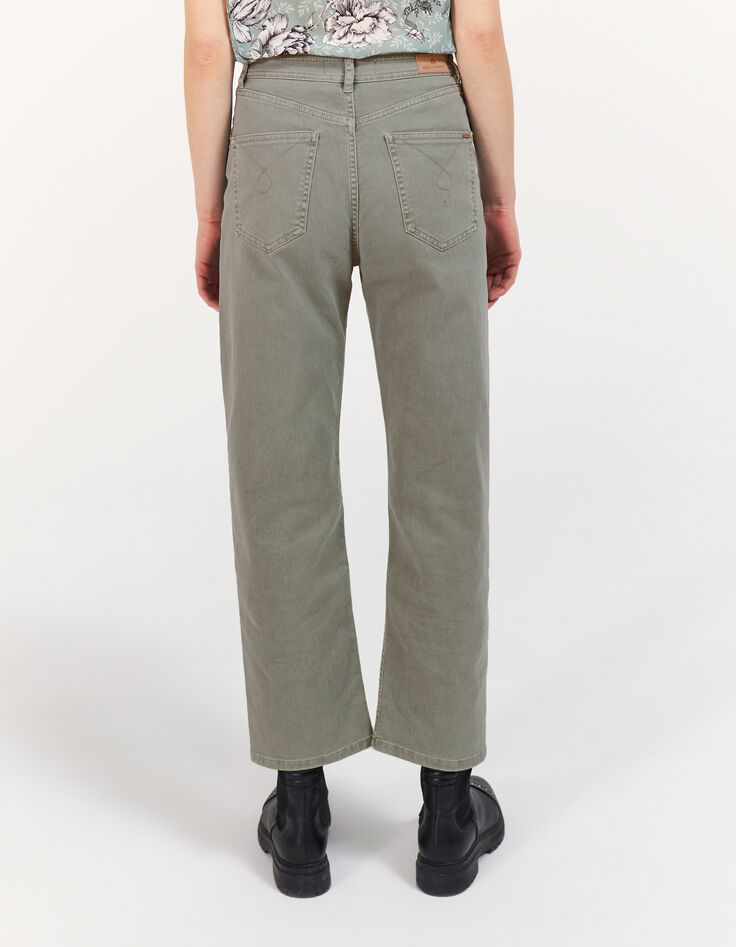 Grüne Slouchy-Damenjeans aus Biobaumwolle mit Mid-Waist-3