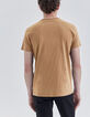 Braunes Herren-T-Shirt L‘Essentiel mit V-Ausschnitt-3