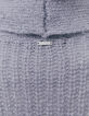 Women’s grey marl long fluffy knit cardigan-5