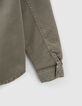 Chemise kaki avec poches et dos reliefés-4