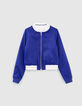 Girls’ white and blue reversible bomber jacket-2