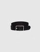 Ceinture noire en cuir nubuck Homme-1