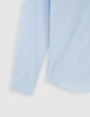 Men's sky blue thin-striped SLIM shirt-7