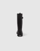 Women’s black rain boots with lugged soles-3