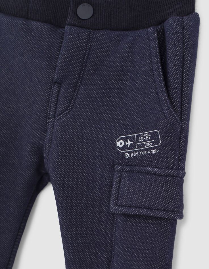 Baby boys’ navy combat-style joggers -4