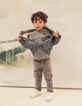 Kaki sweater met army borduursels babyjongens -2