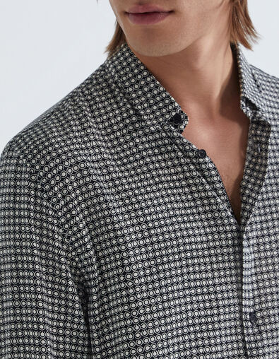 Men’s Pure Edition - LENZING™ ECOVERO™ shirt, retro dots - IKKS