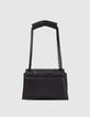 Tas THE 1 Timeless zwart doorstikt leer Maat M Dames-3