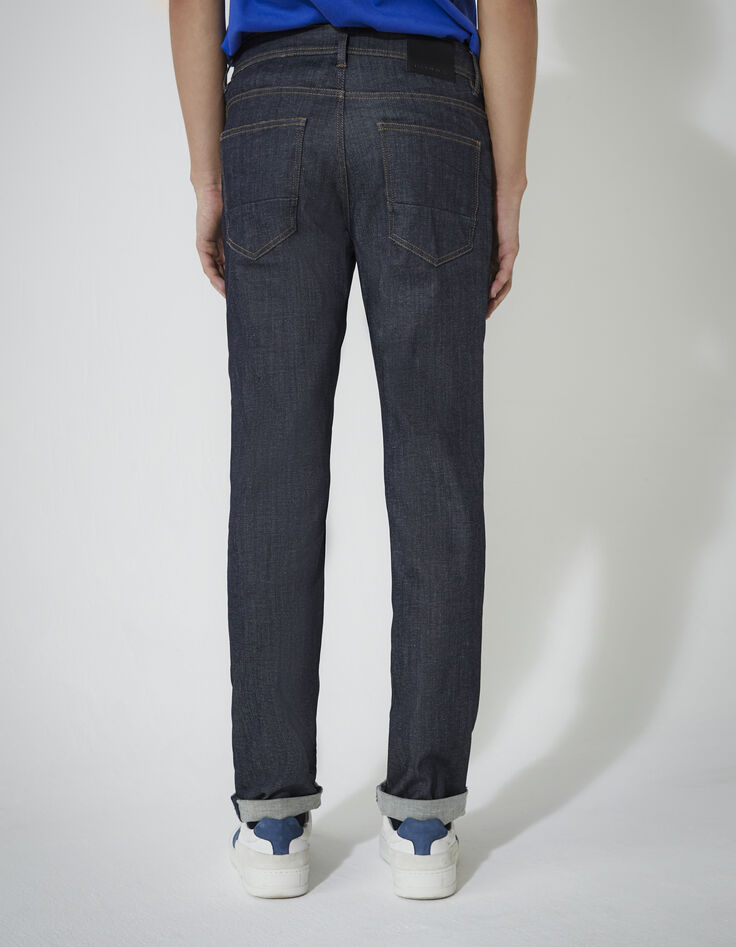Men's SLIM-fit raw denim jeans-3