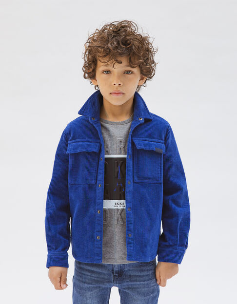 Boy's blue corduroy overshirt - IKKS