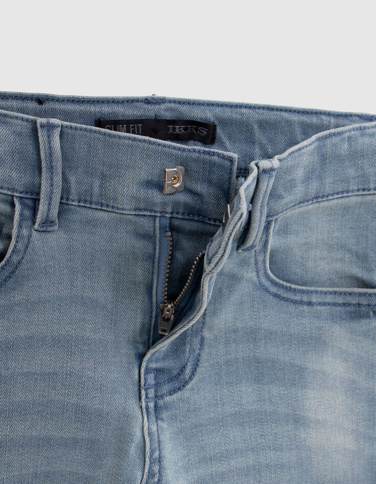 Blaue SLIM-Jeans für Jungen mit Verschleiß-8