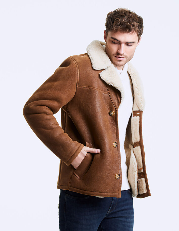 Men's sheepskin jacket - IKKS