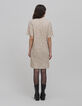 Sequin-embroidered champagne dress for women-5