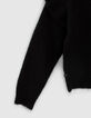 Girls’ black knit ruffled cardigan-6