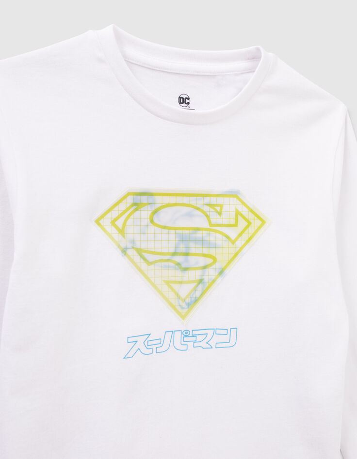 Wit T-shirt lenticulaire opdruk SUPERMAN jongens-5