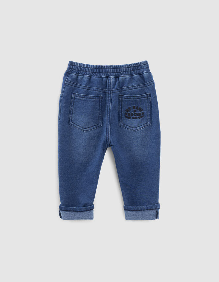 Medium blue jeans knitlooktricot bio baby’s-3