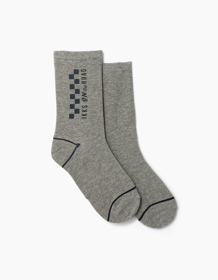 Chaussettes grises garçon -3