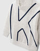 Boys’ white marl XL K high neck sweatshirt -5