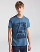 Eisblaues Herren-T-Shirt mit Landschaftsmotiv-1