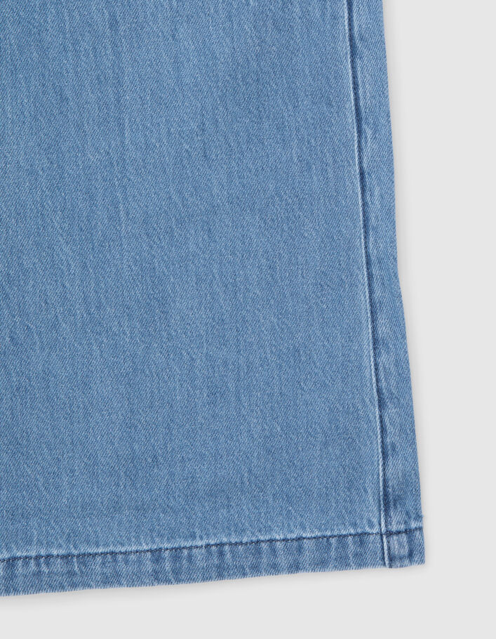Jean LARGE bleu à poches plaquées fille - IKKS