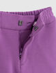 Boys’ purple techfleece sweatshirt fabric Bermuda shorts-5
