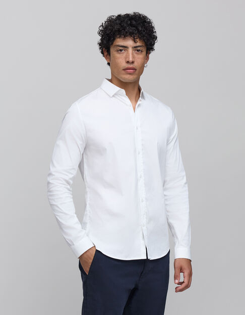 Camisa SLIM blanca EASY CARE hombre - IKKS