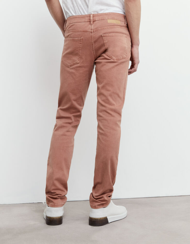 Koraalrode SLIM jeans Heren-3